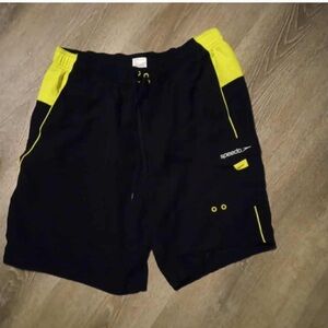 Speedo Men's Athletic Shorts in Black and Yellow